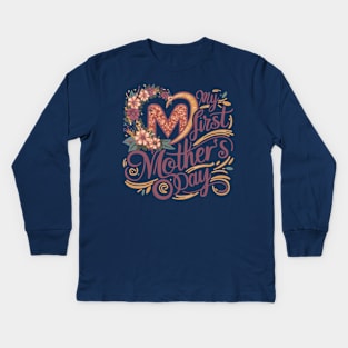 My first Mother's Day Kids Long Sleeve T-Shirt